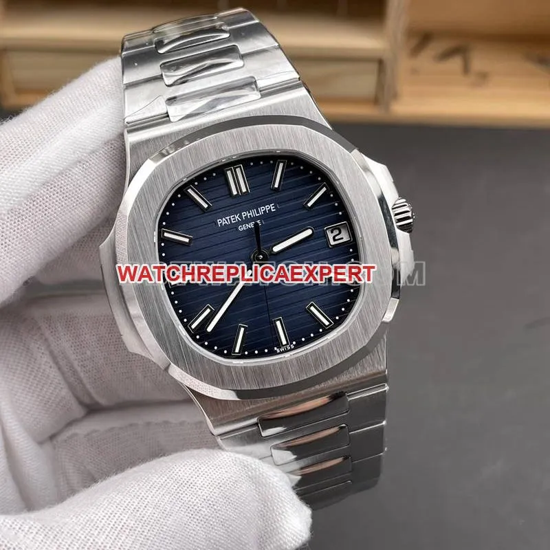 Patek Philippe collectible watch DDF factory Nautilusblue dial41mm mechanical steel bracelet model 5811front live photo