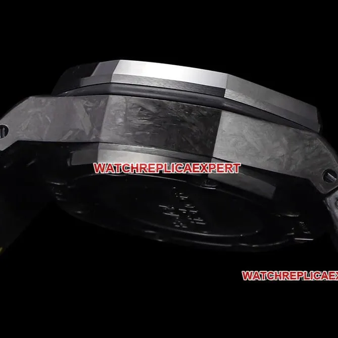 TW factory Audemars PiguetRoyal Oak offshore top-tier 1:1super cloneblack dial yellow inner bezel26176side live photo