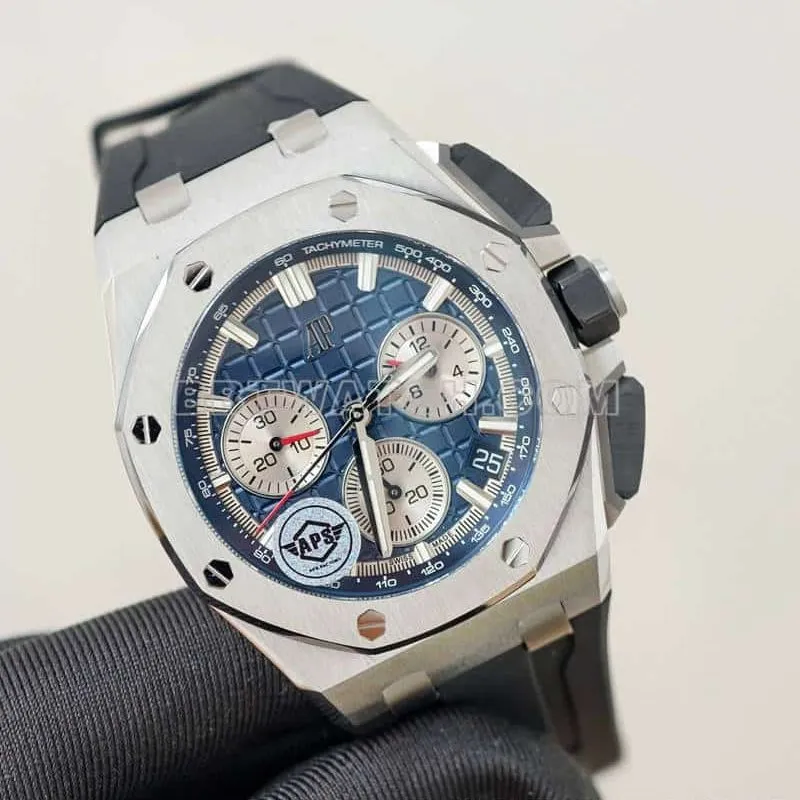 APS factory Audemars PiguetRoyal Oak offshore type 1:1super cloneblue dial26420caseback live photo