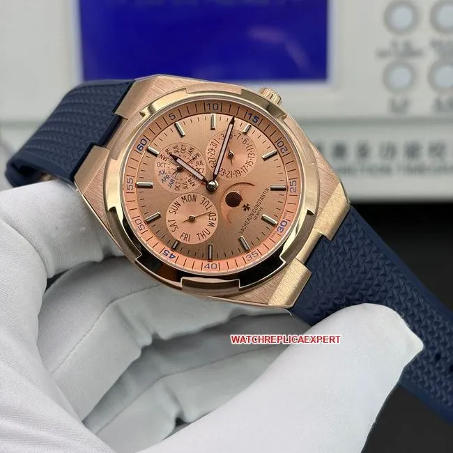 top-tier watch TW factory Vacheron Constantin gold plate perpetual calendar 4300Vclasp live photos