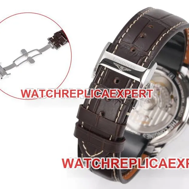 Longines collectible watch XC factory famous craftsman silver white dialL888 mechanical movementleather strap model front live photo