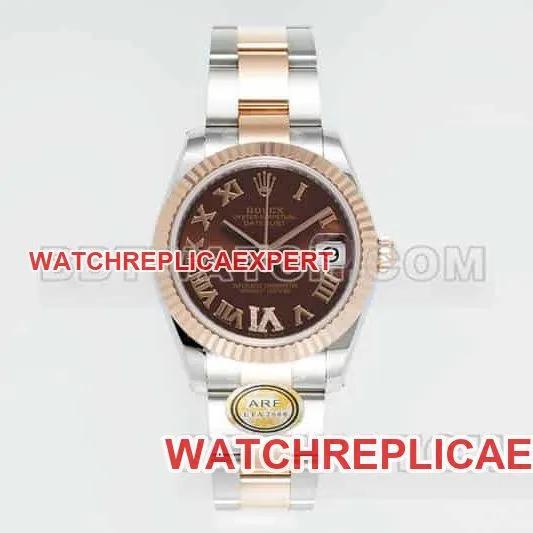 ARF FactoryRolex log top-tier brown disk 31mm gold three-lattice chain link 278271front live photo