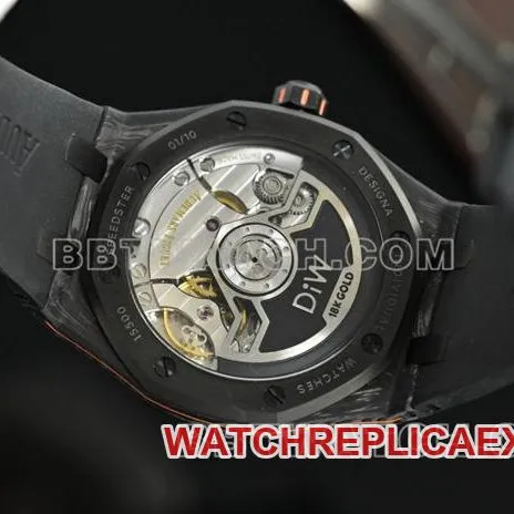 collectible watch Royal OakDiW factory Audemars Piguet carbon fiber orange needle 15500front live photo