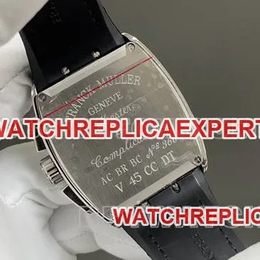 ABF Factory Watch Frank Muller V45 Diamond Disc Leather Bracelet Caseback Live Photo