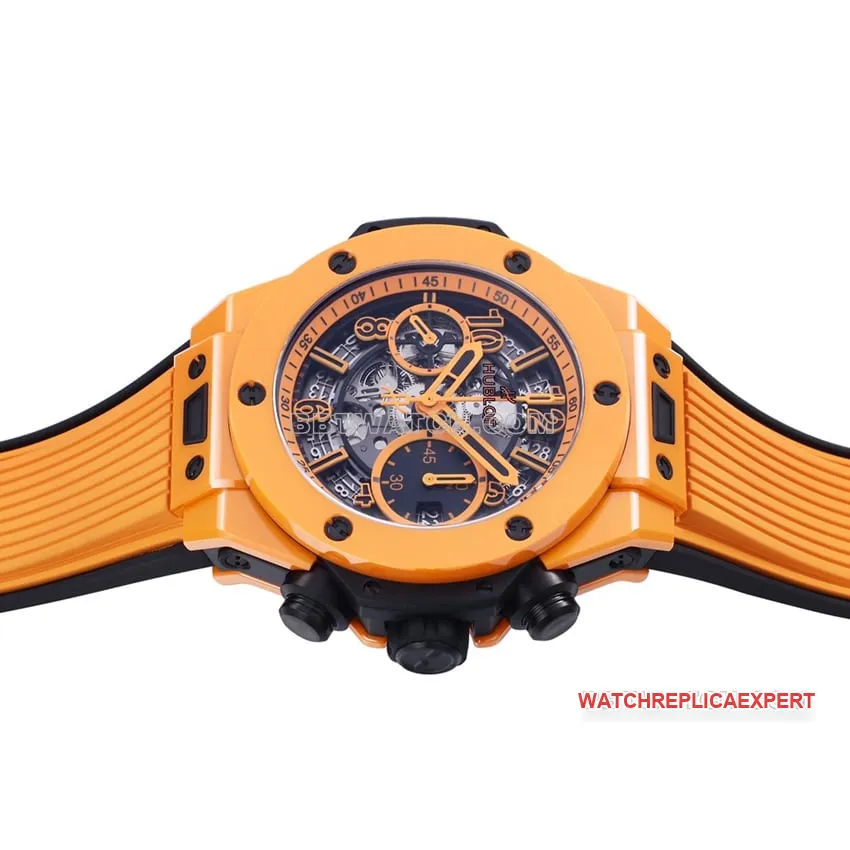 BBF factory Hublotsuper hollow plate orange rubber model 441.CU.5910.RXfront live photo