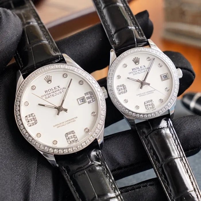 Front view of the new Rolex latest Datejust couple watch