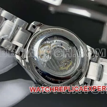 TW factory Longines watchmaking traditional top-tier replicasilver dialsteel bracelet caseback live photo