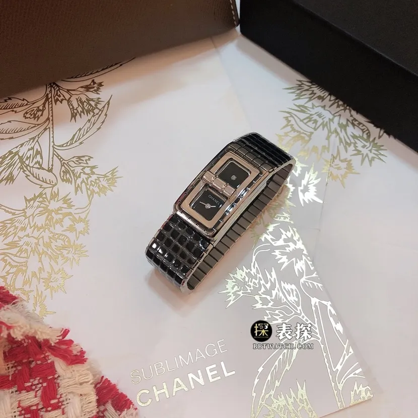 Chanel ladies top-tier watch black dialsteel bracelet model pictures and prices front live photo