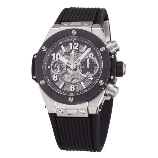 top-tier replicaZFHublot watch big bang series black dialtop-tier artifact new customized Hublot exclusive front view