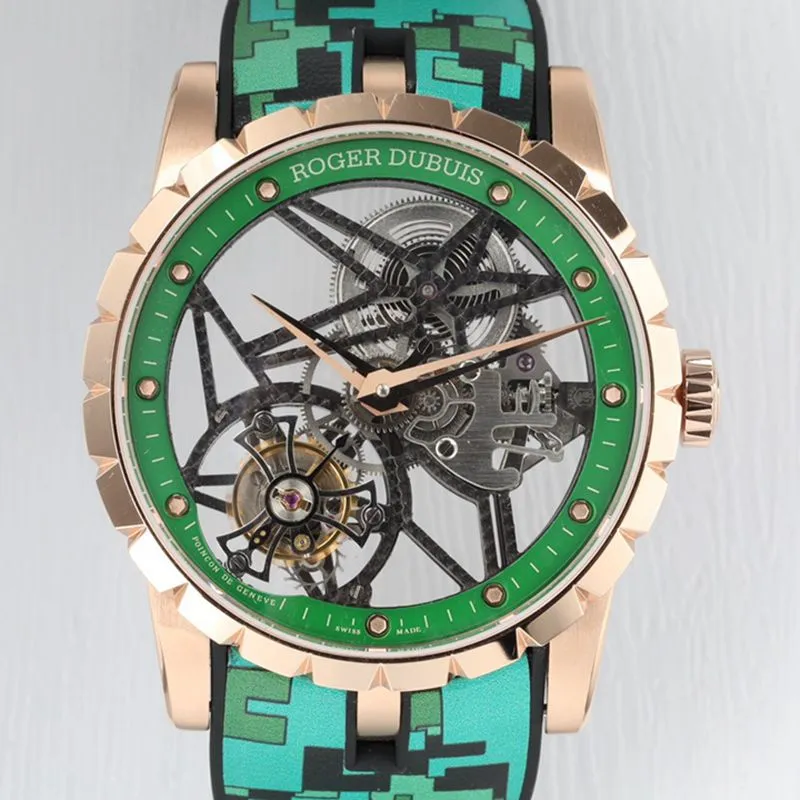Roger Dubuis top quality imitation watches EXCALIBUR King Series Men's Tourbillon front view