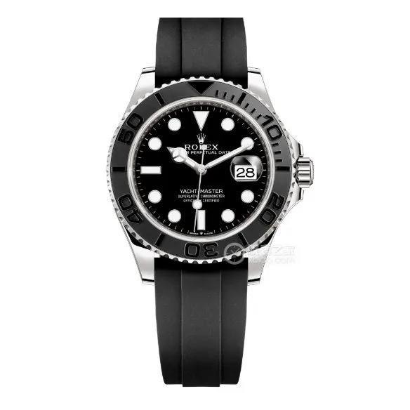 C Factory Rolex Yacht-Master Black Dial Rubber Strap M226659-0002 Back Real Shot