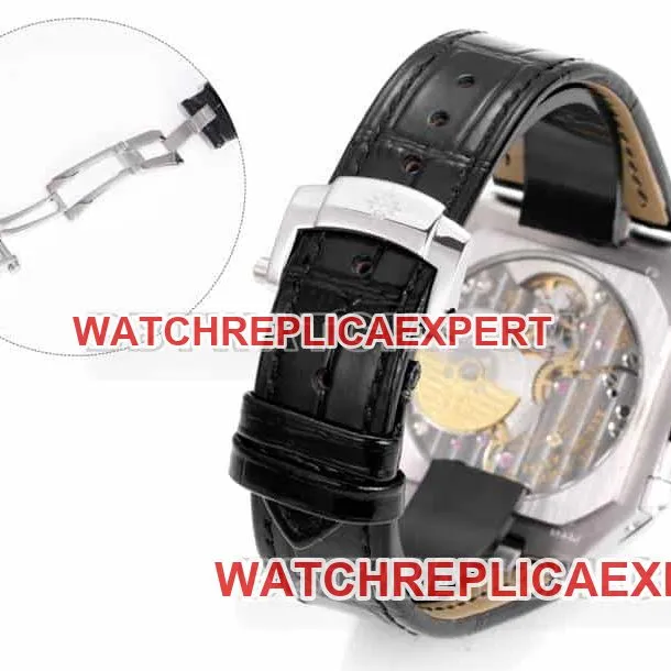 3K FactoryPatek PhilippeCUBITUS1:1top-tier replicawhite dialleather strap model 5822braceletlive photos
