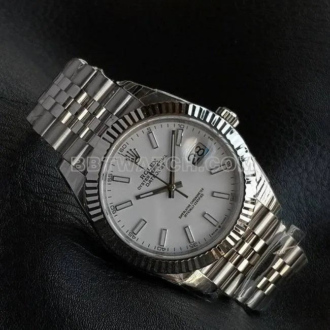 WKD Factory Watch Logograph Rolex 41mm White Dial 126331 Front Real Product Photos