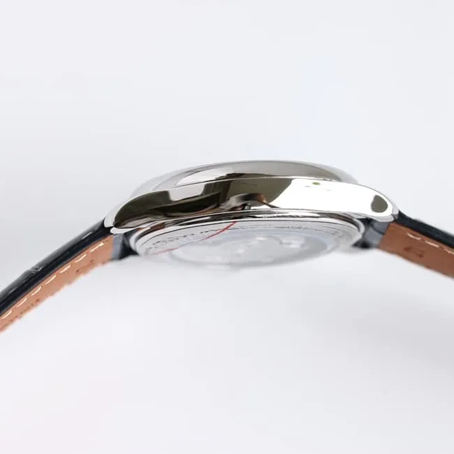 GF Factorytop-tier watch Longines men's blue dial blue belt master series leather strap watch side view