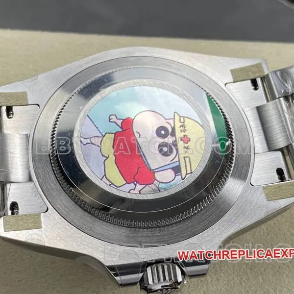 Rolex collectible watch ARF FactoryGMT-MasterGMT green and black circle 3285 three grid link front live photo