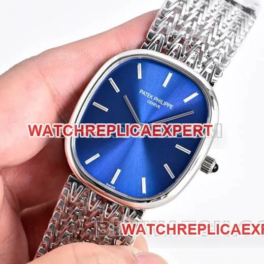 top-tier watch Patek PhilippeGOLDEN ELLIPSEblue dial5738front live photo