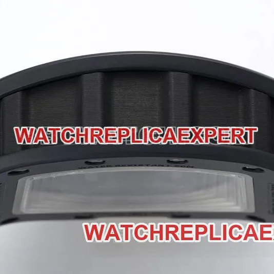 Richard Milletop-tier watch R factory hollow plate black rubber model RM061front live photo