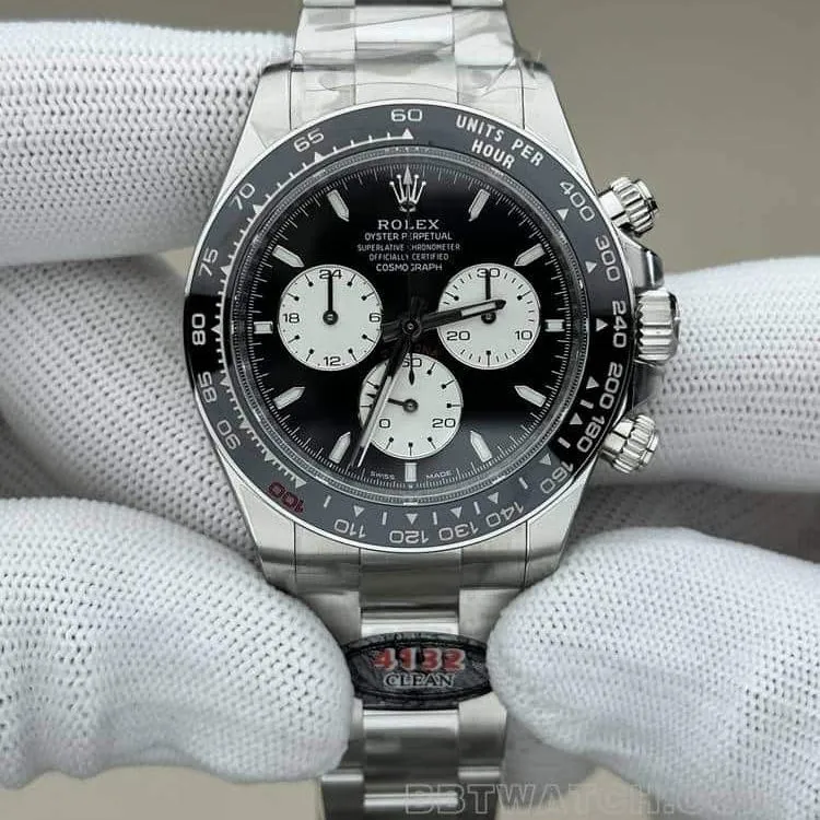 CleanRolexDaytonasuper cloneblack dialsteel bracelet model 126529front live photo
