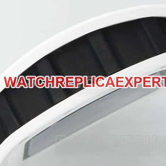 APS factory Richard Mille men's top-tier white rubber model RM 61-01front live photo