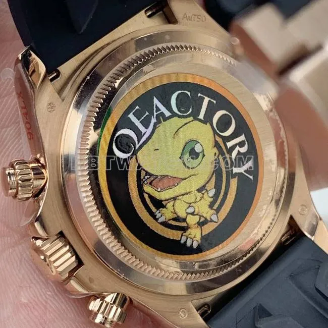 1:1replica watch QF factory DaytonaRolex coffee plate rose gold4131 mechanical weight live photos