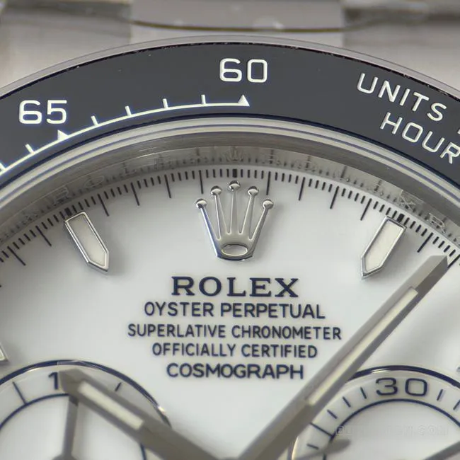 CBD Factory Rolex collectible watch Daytonawhite dialsteel bracelet4131front live photo