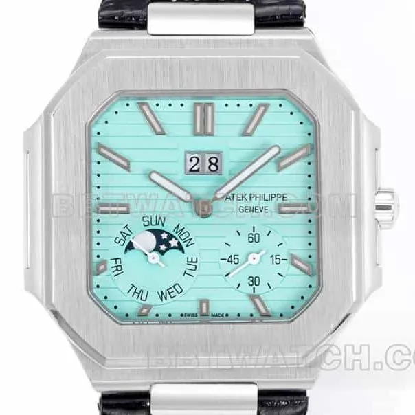 3K FactoryPatek PhilippeCUBITUStop-tier 1:1high-quality Tiffany blue dial5822front live photo