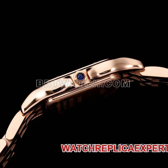 watch BBa factory cheetah Cartierwhite dialrose goldsteel braceletquartzfront live photo