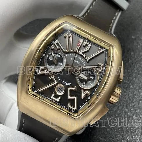 collectible watch ABF factory Frank Muller V45 gray plate rose gold shell leather braceletfront live photo