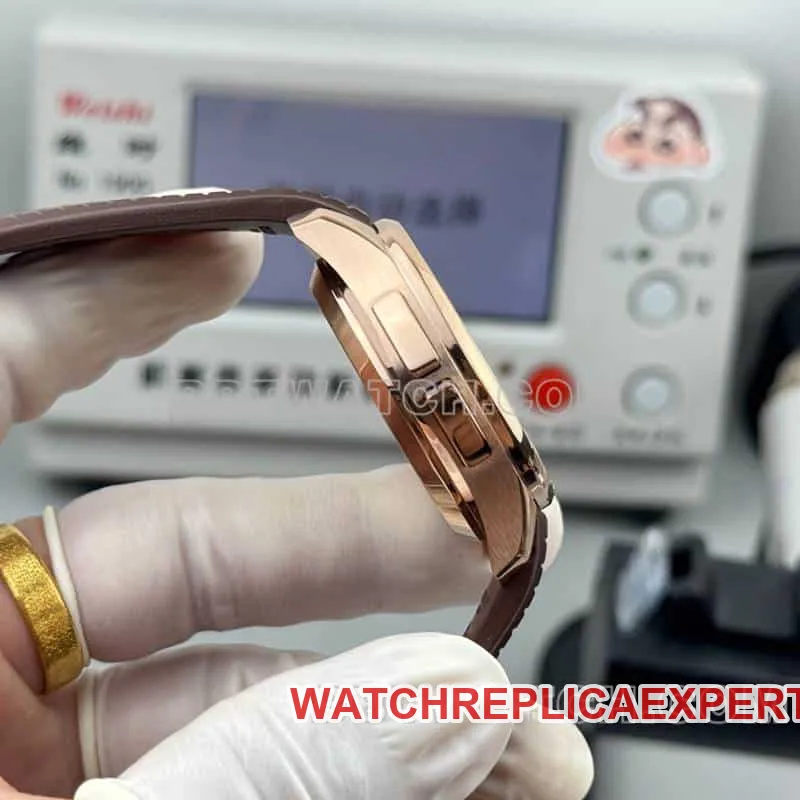 PP factory Patek PhilippeAQUANAUT1:1super brown disc grenade dual time zone 5164front live photo