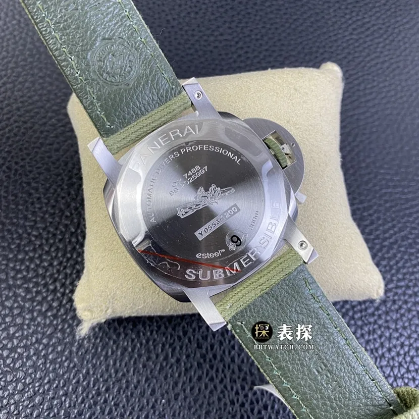 SBF factory Panerai sneak PAM012871:1super watch men's jade green dialleather strap picture and price front live photo