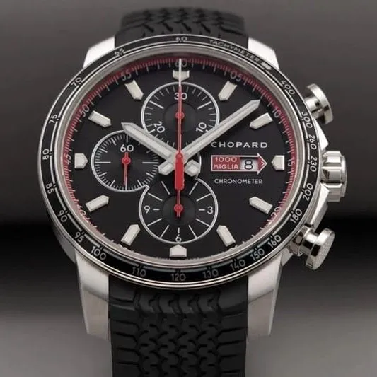 watch ChopardV7 factory boutique racing series black dial men's mechanical watch front view