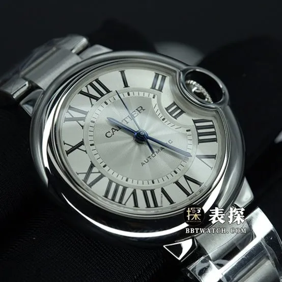 K3 factory Cartier blue balloon top-tier watch ladies silver white dialsteel bracelet model pictures and prices side live photo