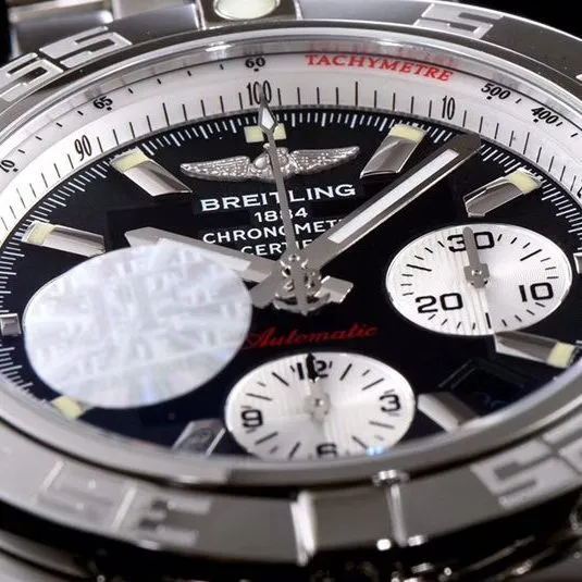 Breitlingtop-tierhigh-quality watch aviation chronograph series AB011011 men's steel bracelet mechanical watch front view