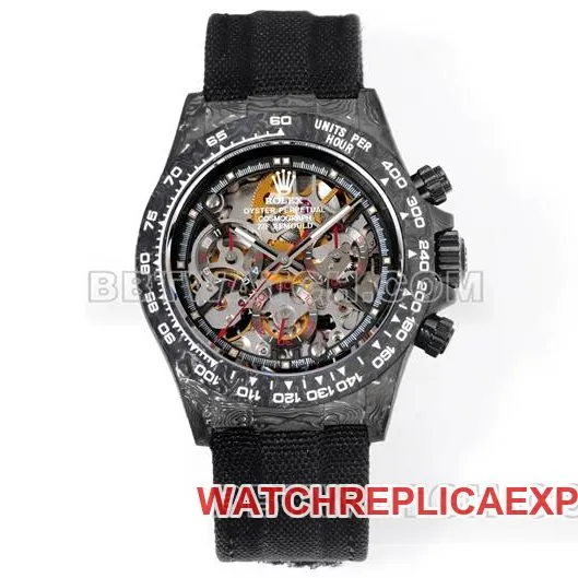 collectible watch DaytonaTW factory Rolexblack dial black nylon braceletfront live photo