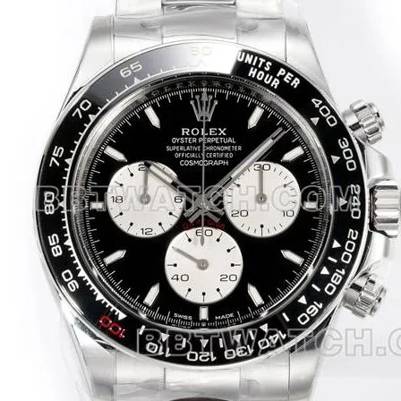collectible watch JF factory DaytonaRolexblack dial4132 mechanical 40mm front live photo