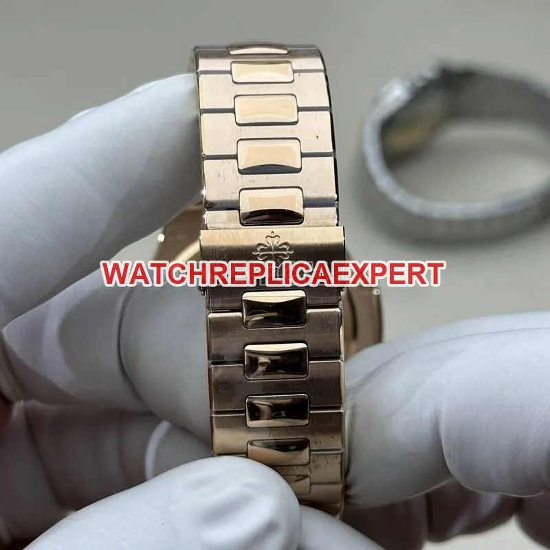Patek Philippe collectible watch BBF factory Nautilusrose gold coffee plate 324movementsteel bracelet front live photo