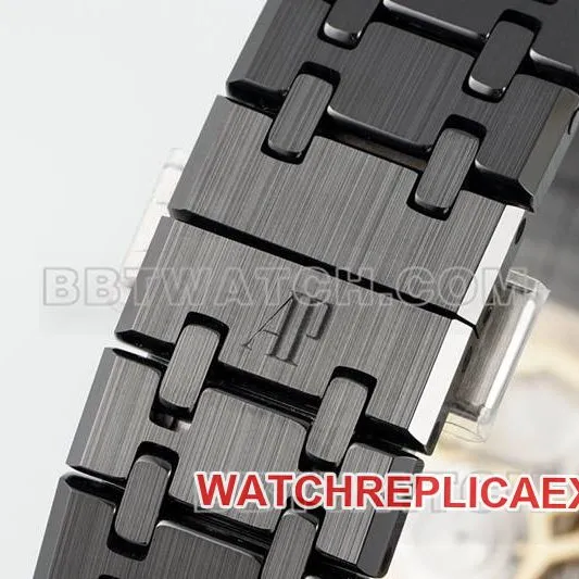 Audemars Piguet watch APS factory Royal Oakblue dialceramicsteel bracelet model 15500front live photo