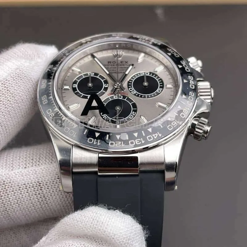 VSRolexDaytonatop-tier 1:1high-quality gray plate rubber model 126519front live photo