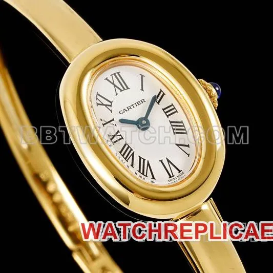 Cartier watch BLS factory bathtub 15 size quartz bracelet watch front live photo