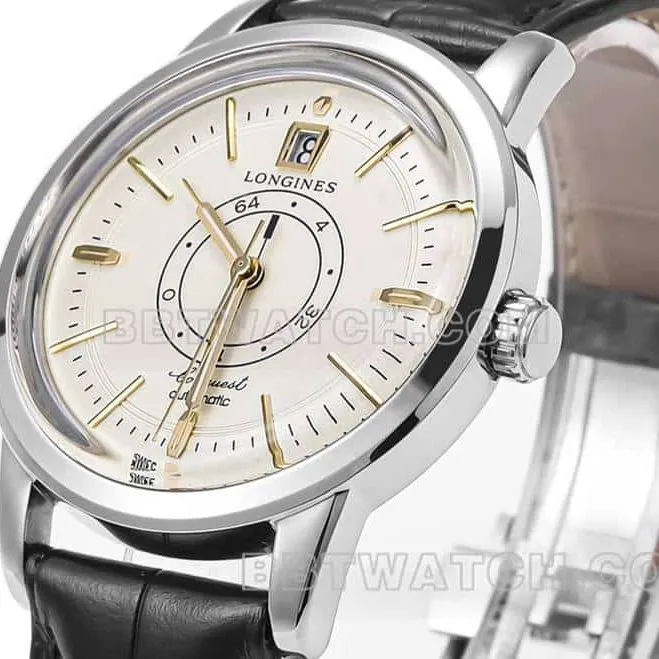 AD factory Longines classic replica1:1super cloneguilloché dialleather strap model L1.648.4.78.2front live photo