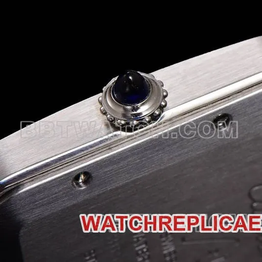 Cartier watch F1 factory Santos white dialyellow gold ring leather strap model front live photo