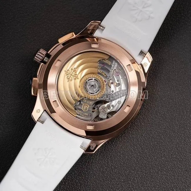 collectible watch PPM factory Patek PhilippeAquanaut mechanical white rubber braceletfront live photo