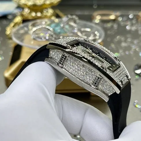 Richard Milletop-tier watch South Africa real diamond ladies black dial black belt automatic movement watch movement picture