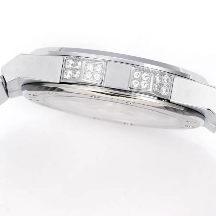 Chopardtop-tier watch GH factory Xueshan Aoyi 41mm diamond plate color sapphire crystal ring steel bracelet model front live photo