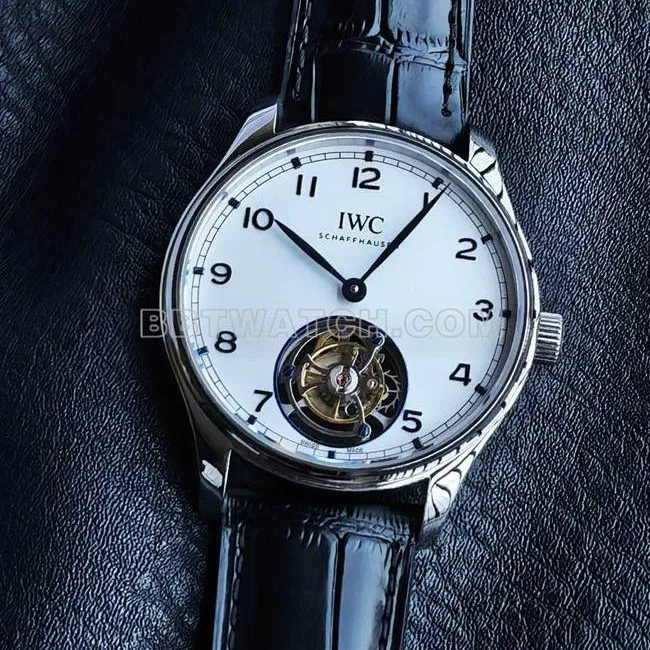 top-tier watch TUR factory IWC Portugal white dialtourbillonfront live photo