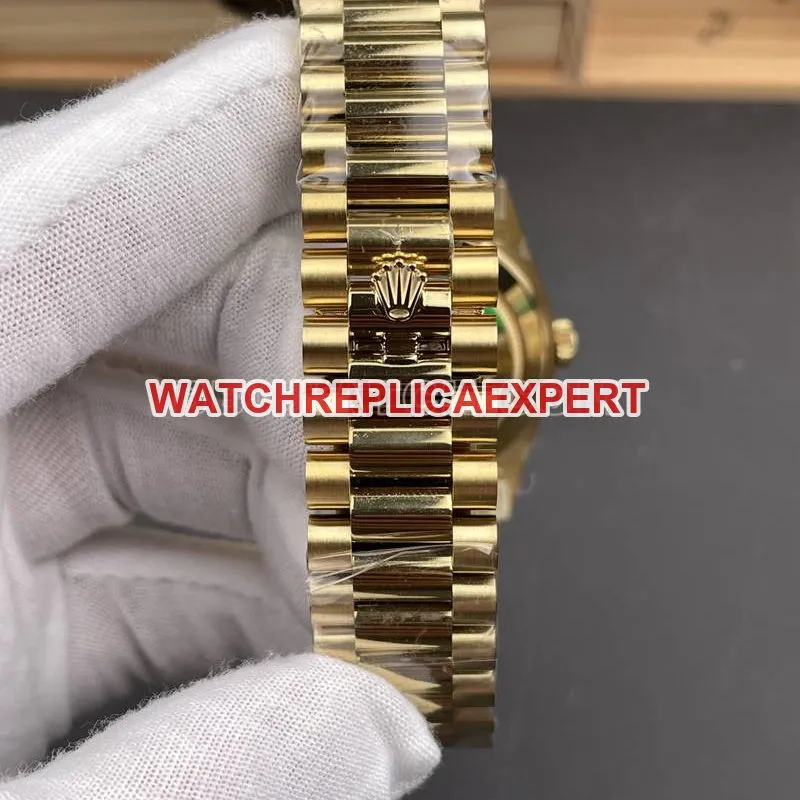 Rolex top collectible watches RC factory week day calendar 40mm silver plate 3255 gold steel belt models side real picture