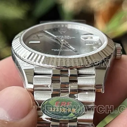 Watch ERF Factory Log Rolex Gray Plate 3235 Mechanical 41mmfront live photo