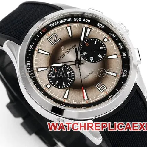 collectible watch Beichen Jaeger-LeCoultre gray dial mechanical black rubber model front live photo