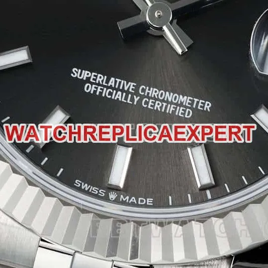 ARF FactoryRolex log super cloneblack dial stick hour markers 31mm five grid link 278274front live photo