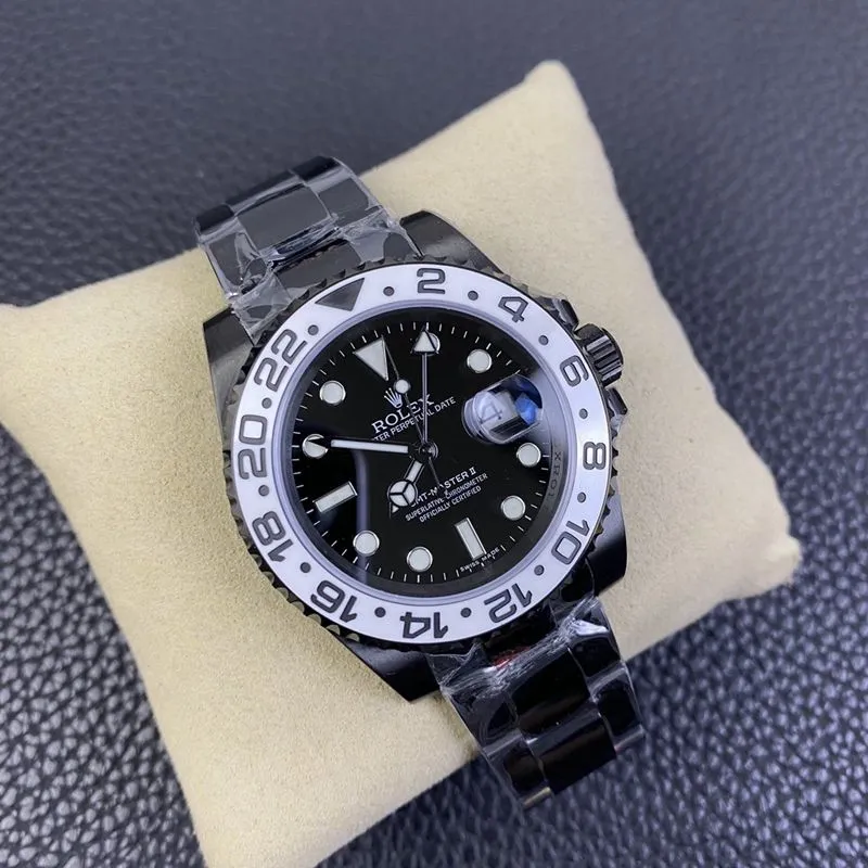 Rolexreplica watch 116710 black and white two-color ceramic dial Black Samurai Oreo front view